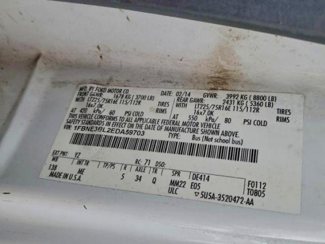 Ford Econoline E350 Super Duty Wagon Image 13