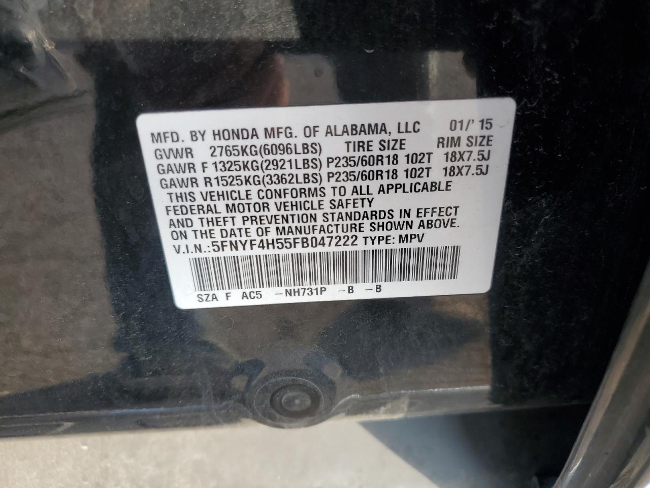 Honda Pilot Exl Image 11