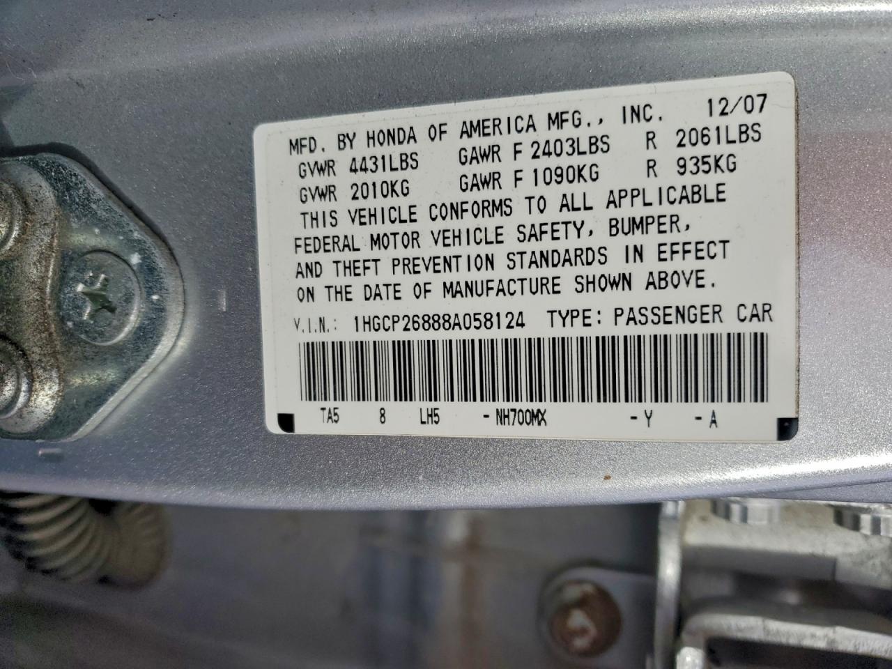 Honda Accord Exl Image 7